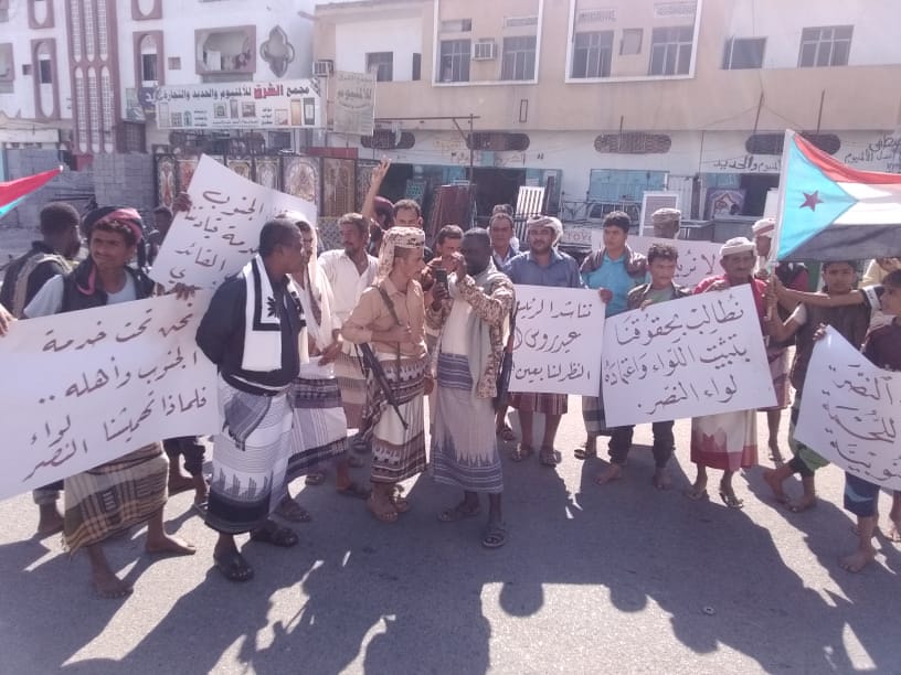 بوادر تمرد داخل لواء تابع للانتقالي في أبين