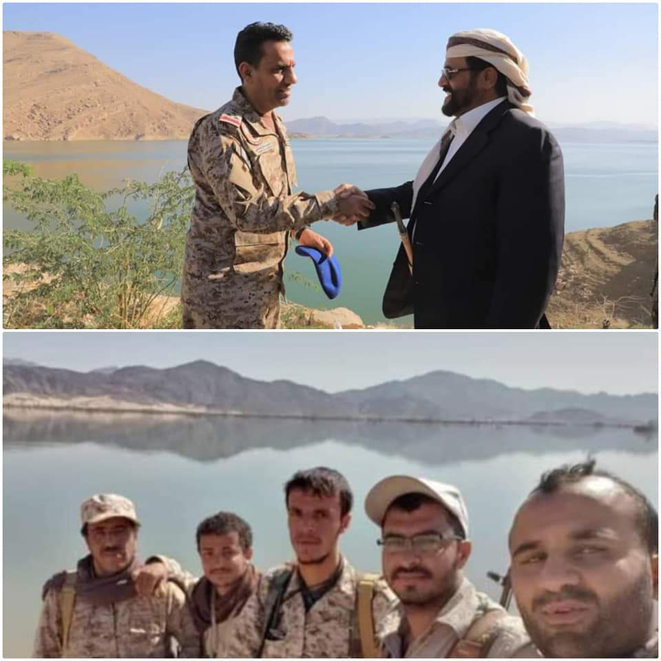 صورة العرادة والمالكي والحوثيين أمام سد مأرب تثير التساؤلات .. من يسيطر على السد؟! ” توضيح بالخريطة “