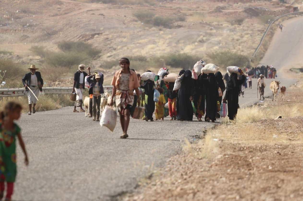 رصد نزوح 153 أسرة يمنية خلال أسبوعين