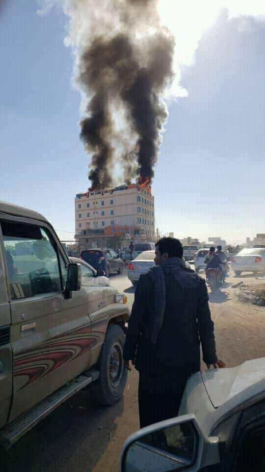 اندلاع حريق في فندق بصعدة