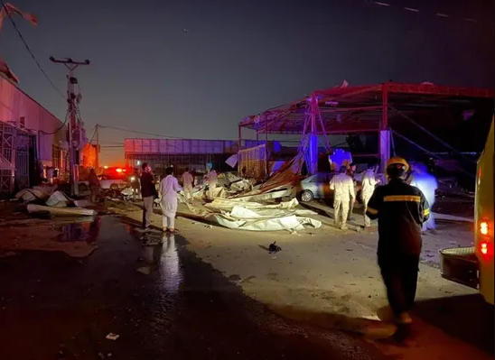 شاهد حجم الأضرار والخسائر للهجوم الجوي الذي استهدف المنطقة الصناعية جنوب السعودية ” صور “