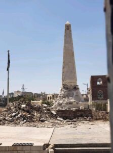 الحوثيون يهدمون النصب التذكاري التركي في العاصمة صنعاء