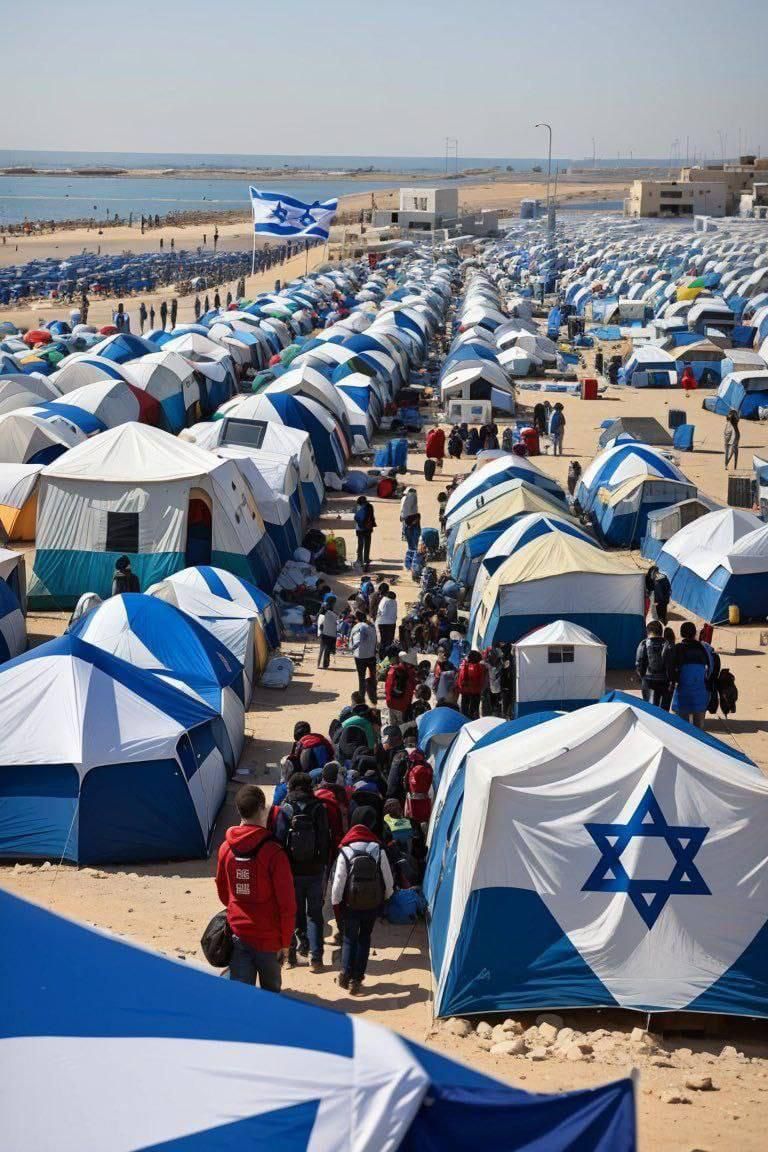 لأول مرة منذ احتلال فلسطين .. إنشاء مخيم للاجئين الصهاينة الهاربين من صواريخ المقاومة